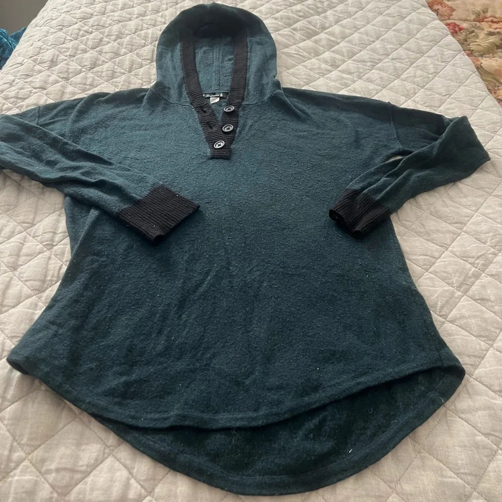 Smartwool Dark Green V-Neck Sweater